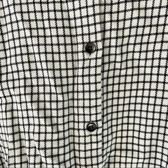 Madewell Bell-Sleeve Button-Down Shirt - Windowpane - Small - NWT - Picture 7 of 12